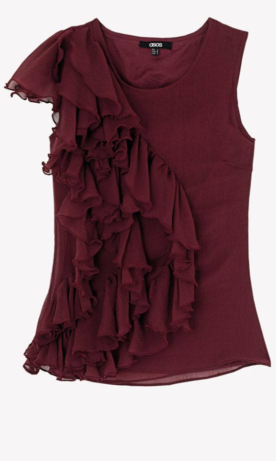 Asos Asymmetric Ruffle Front Top, £30