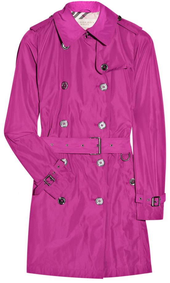Burberry Hot Pink Twill Trench Coat £375