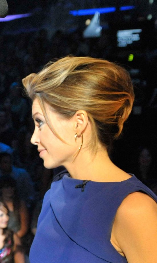 Dannii Minogue With A Styled Pinned-Up Hairstyle On The X Factor 2010