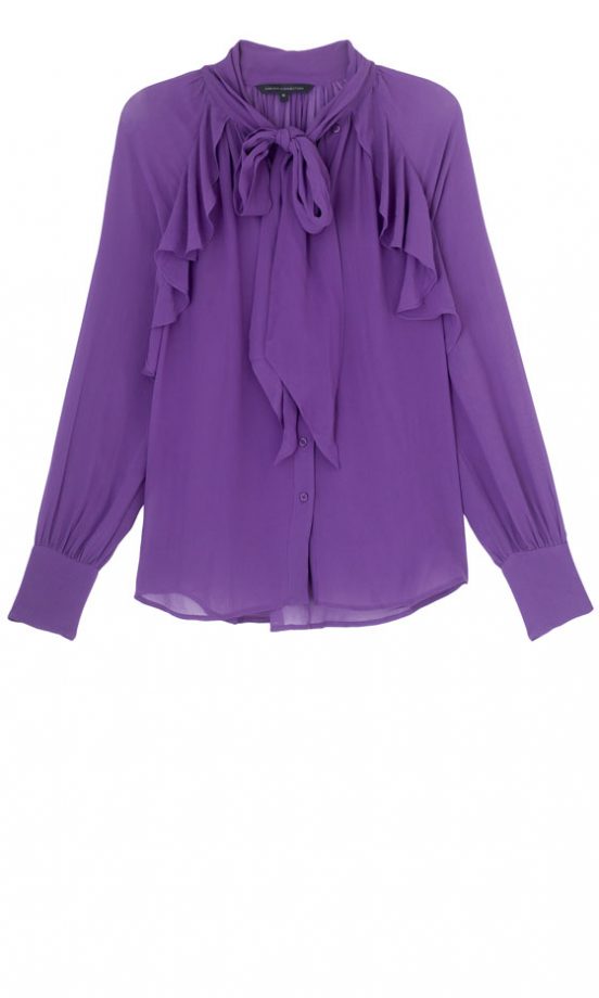 French Connection Purple Ruffle Blouse £60