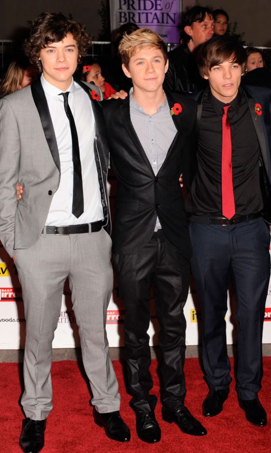 Harry Styles, Niall Horan and Louis Tomlinson From One Direction At The Pride Of Britain Awards 2010