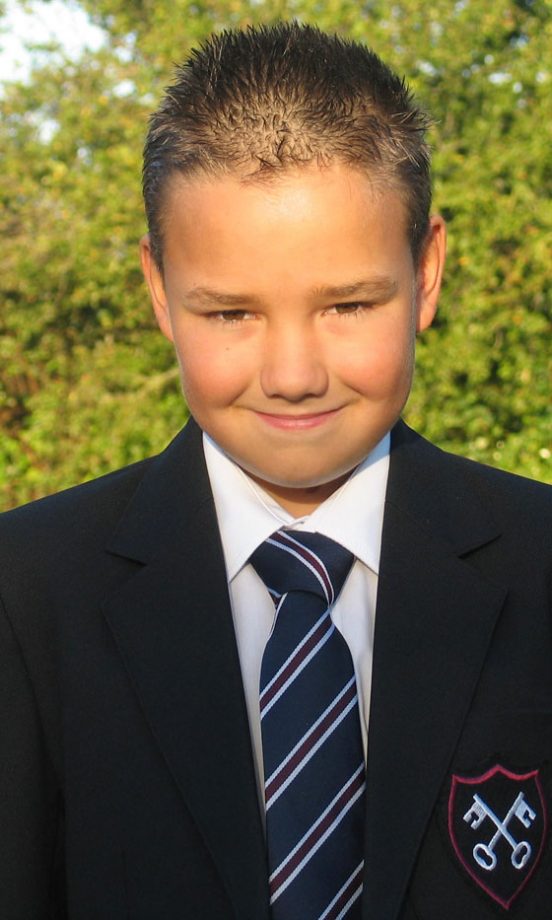 X Factor Finalist Liam Payne In His School Uniform