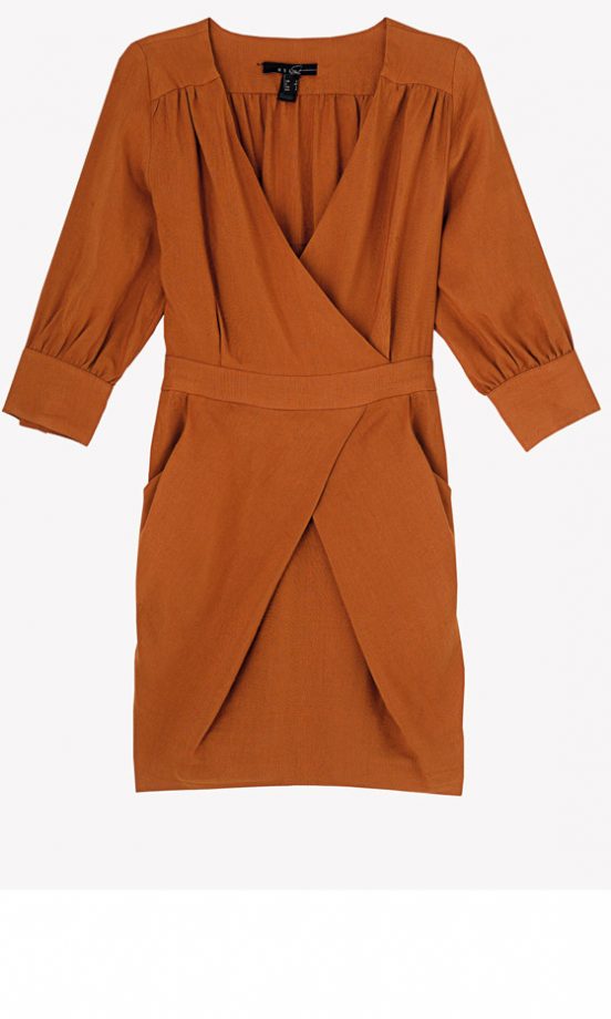 Mango Linen Mix Cross Front Dress, £69.90