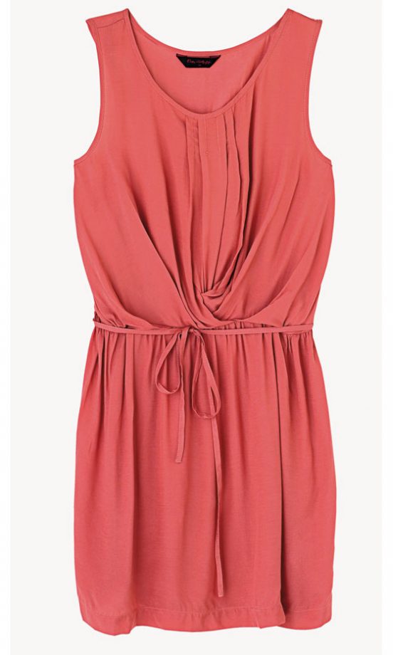 Miss Selfridge Coral Pintuck Dress £32