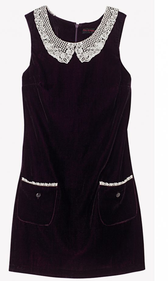 Miss Selfridge Plum Velvet Shift Dress, £45