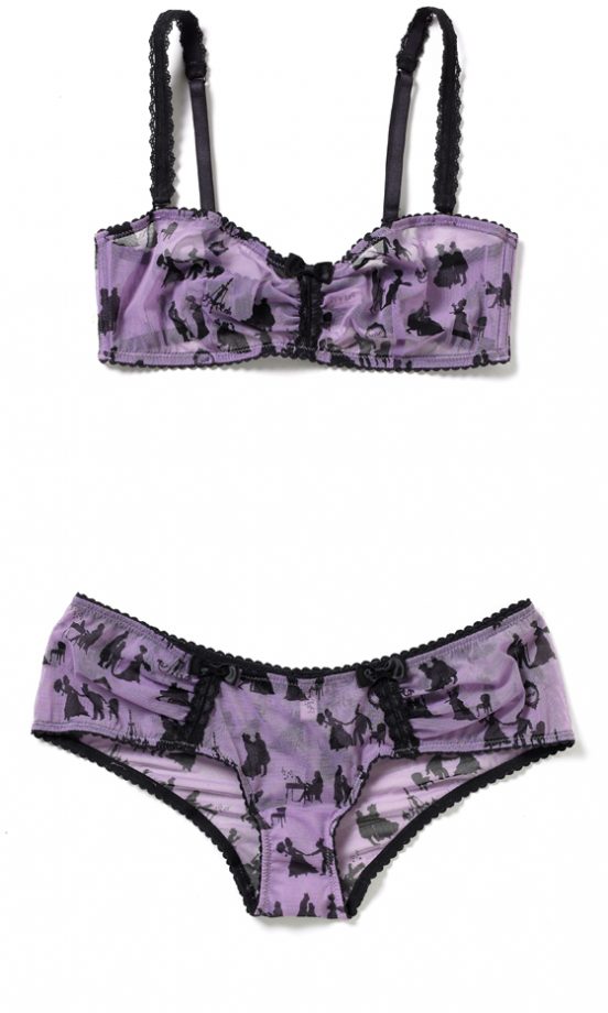 Myla Black And Lilac Printed Bra £39 And Brief £29