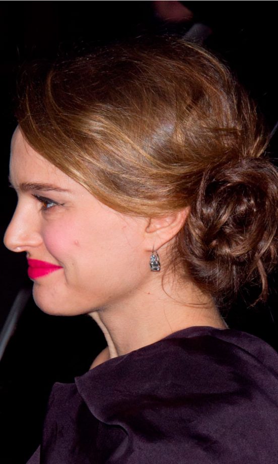 Natalie Portman With A Twisted Low Side Bun Hairstyle At The IPF Independent Film Awards 2010