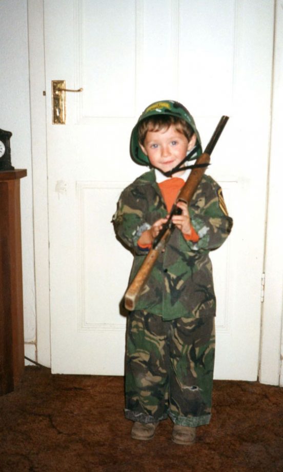 X Factor Finalist Niall Horan Playing Dress Up In Army Gear