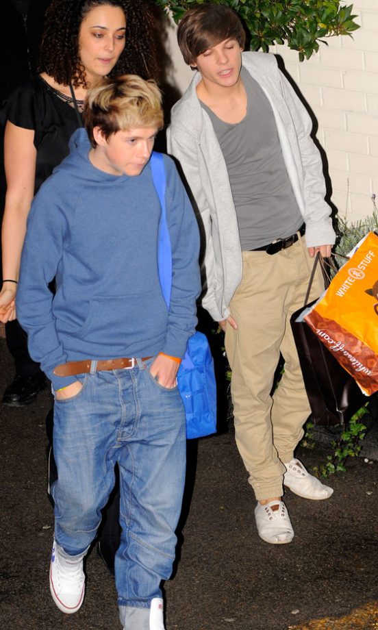 Niall Horan and Louis Tomlinson From One Direction Leaving The X Factor Studios 2010