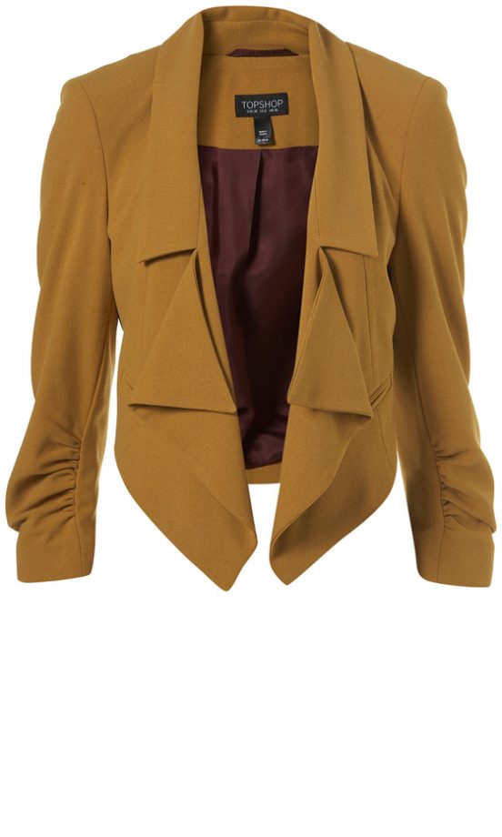 Topshop Cropped Mustard Jacket £55