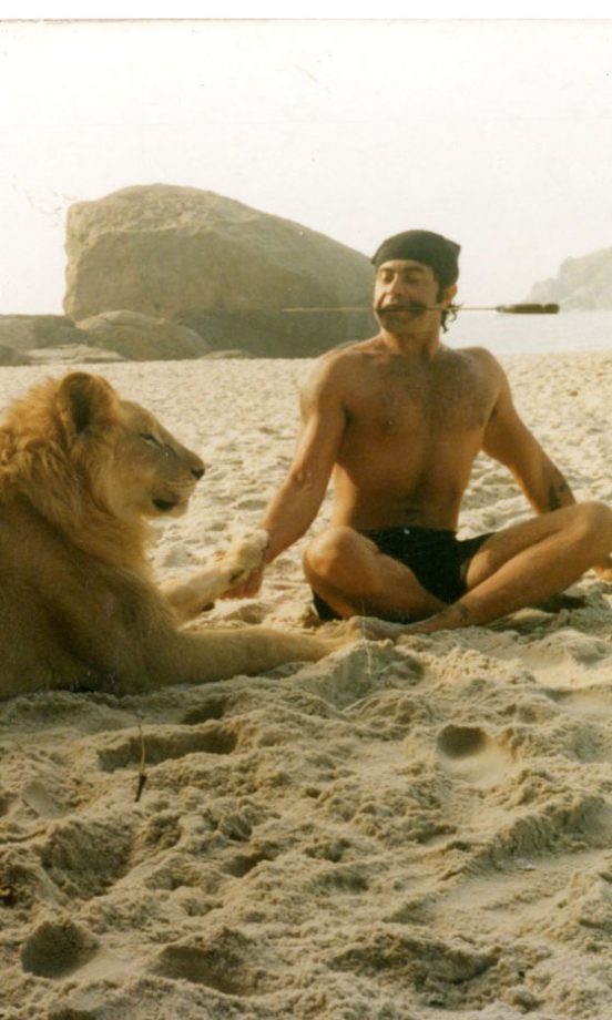 X Factor Finalist Wagner In His Younger Years With A Lion