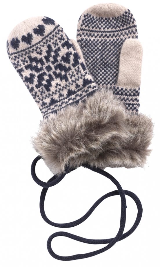 Accessorize Fair Isle And Faux Fur Gloves £14
