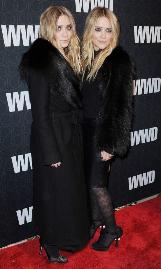 Ashley Olsen and Mary-Kate Olsen At The WWD 100th Anniversary Gala 2010