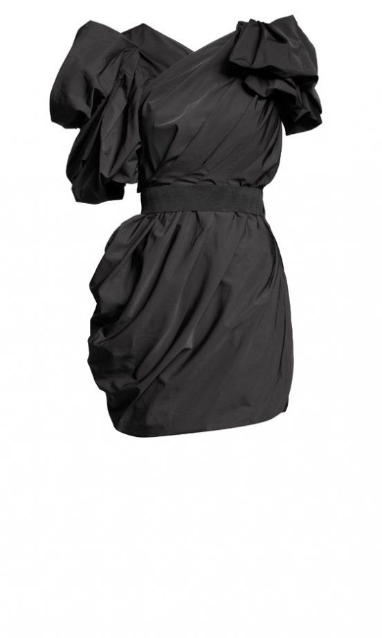 Lanvin For H&M Black Asymmetrical Puff Sleeve Dress £99.99