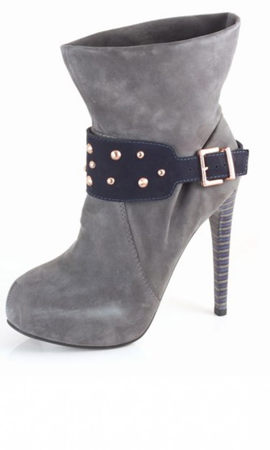 Calista Grey Boot, £210 From The Zandra Rhodes Footwear Collection 2010