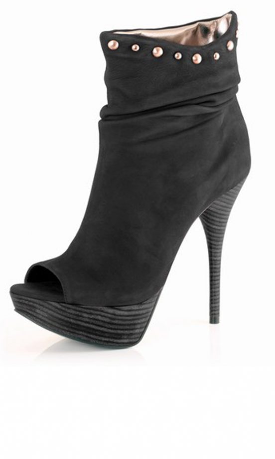 Caprice Black Boot , £220 From The Zandra Rhodes Footwear Collection 2010