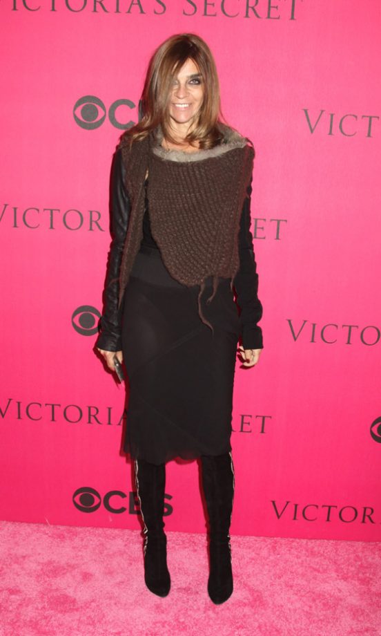French Vogue Editor And Style Icon Carine Roitfeld At The Victoria's Secret Fashion Show 2010