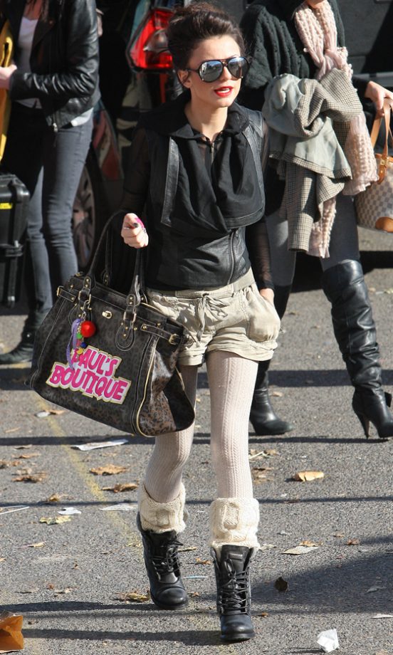 X Factor's Cher Lloyd With A Leopard Print Paul's Boutique Bag