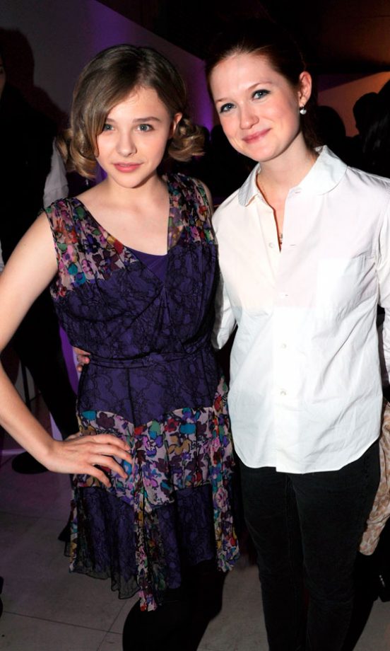 Bright Young Things: Kick Ass's Chloe Moretz With Harry Potter's Bonnie Wright At The Dior Exhibition In London, 2010
