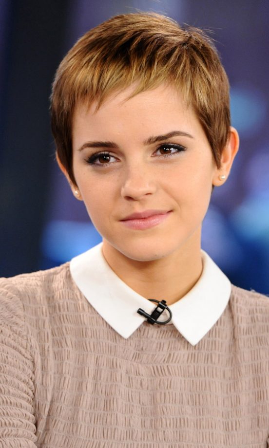 Emma Watson With A Pixie Crop Hairstyle On The NBC Today Show In New York 2010