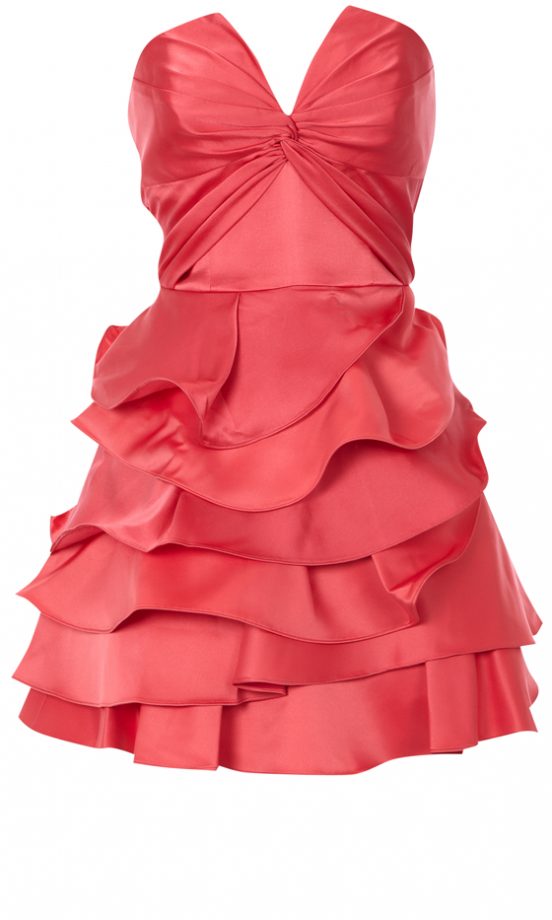 Karen Millen Peach Ruffle Dress, £180