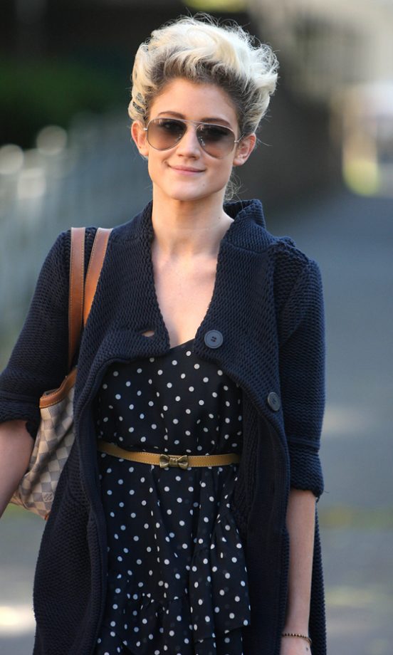 X Factor's Katie Waissel Wears A Polka Dot Dress
