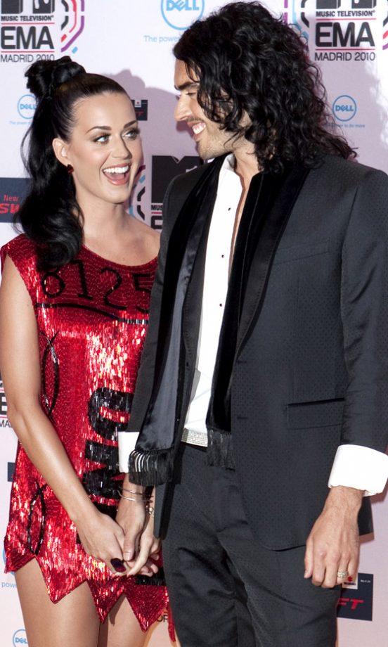 Newlyweds Katy Perry And Russell Brand At The MTV Europe Music Awards 2010