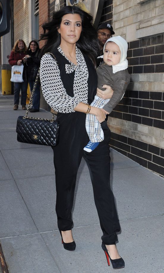 Kourtney Kardashian And Mason Arrive At The ABC Studios In New York 2010
