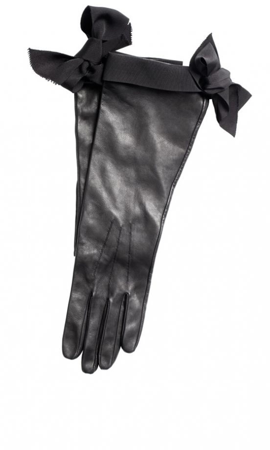 Lanvin For H&M Black Leather And Ribbon Gloves £29.99