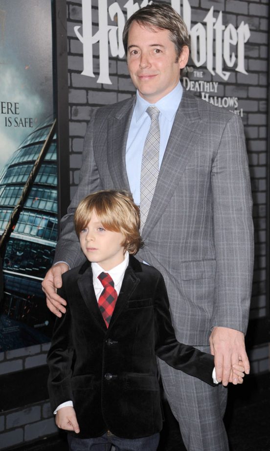 Matthew Broderick And Son James Wilke Broderick At The Harry Potter And The Deathly Hallows New York Film Premiere 2010