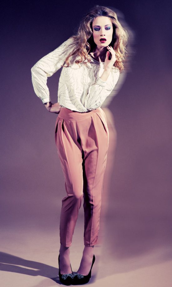 Miss Selfridge Cream Long Sleeve Beaded Top, £65