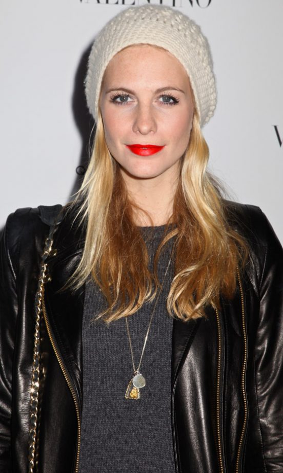 Poppy Delevigne Completes Her Outfit With Statement Red Lips At The Love and Other Drugs New York Film Premiere 2010
