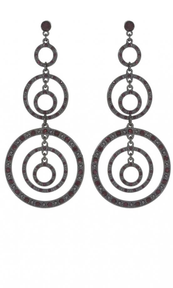 Warehouse Post Stone Encrusted Multi Hoops Earrings, £18