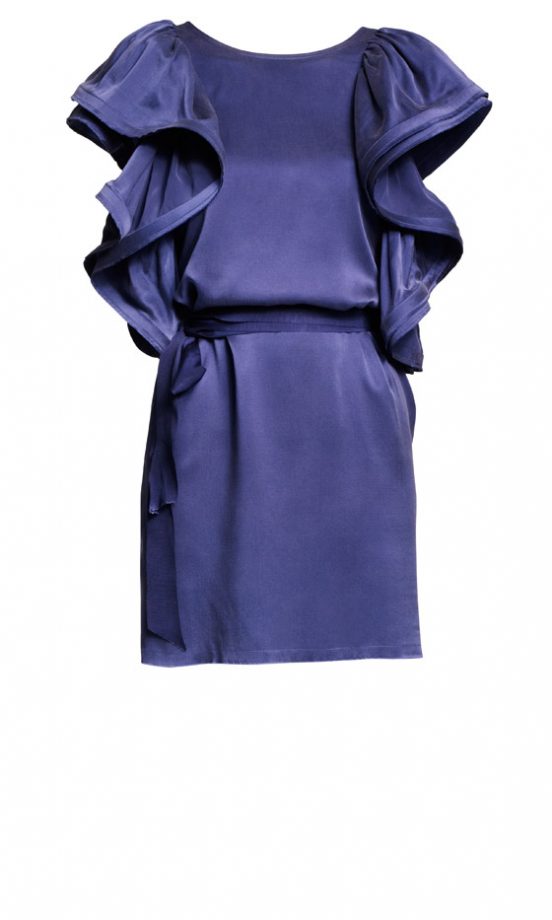 Lanvin For H&M Purple Flutter Sleeve Dress £99.99