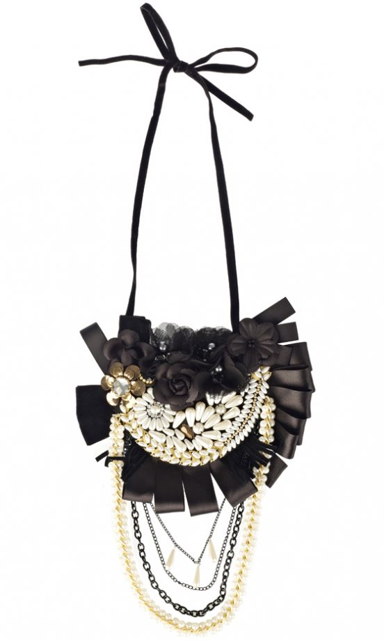 River Island Black Fabric Collar Necklace, £34.99