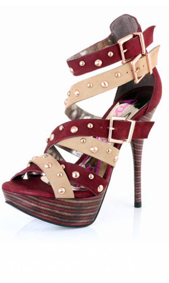 Carman Wine And Ivory Sandal, £200 From The Zandra Rhodes Footwear Collection 2010