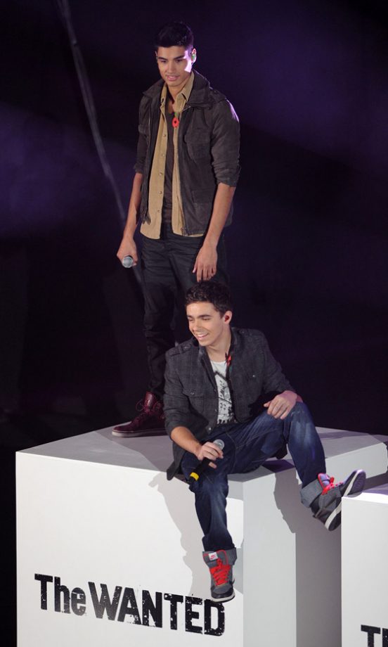 Band Members Siva Kaneswaran And Nathan Sykes From The Wanted Perform At The BBC Radio 1 Teen Awards 2010