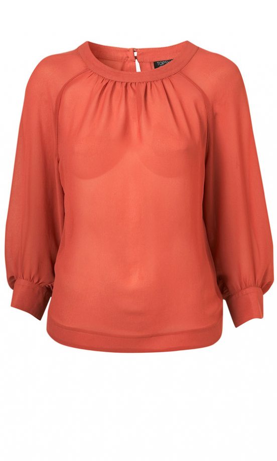 Topshop Chiffon Open Back Blouse, £33