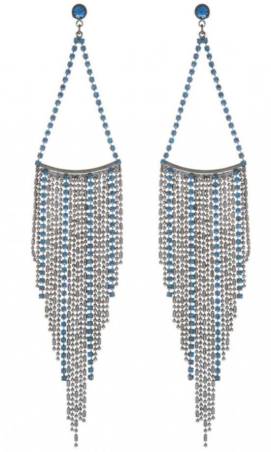 Warehouse Diamante And Chains Drop Earrings, £18