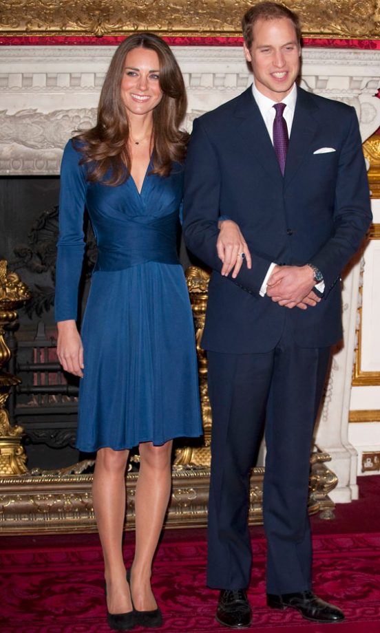 Kate Middleton Announced Her Engagement To Prince William In A Simple Issa Satin Dress 2010