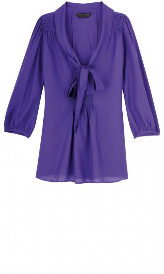 Dorothy Perkins Purple Bow Blouse Was £30, Now £27