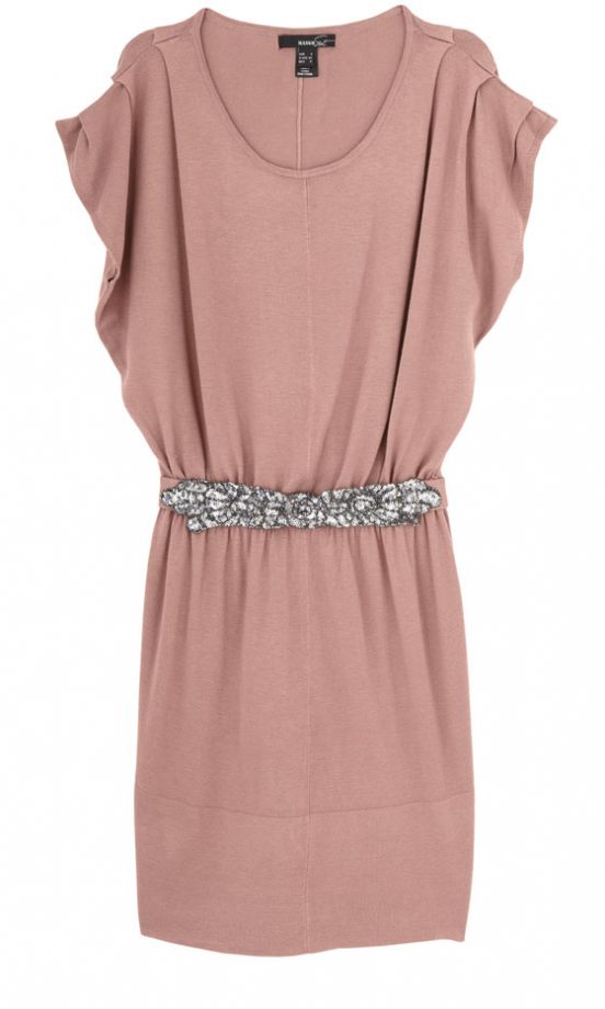 Mango Pink Dress With Sequined Belt £49.90 - In Store Only