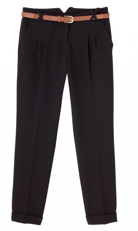 Miss Selfridge Black Belted Peg Leg Trouser, £38
