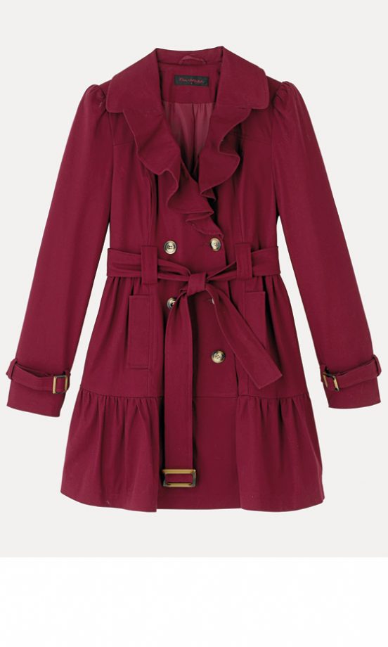 Miss Selfridge Purple Twill Mac, £65