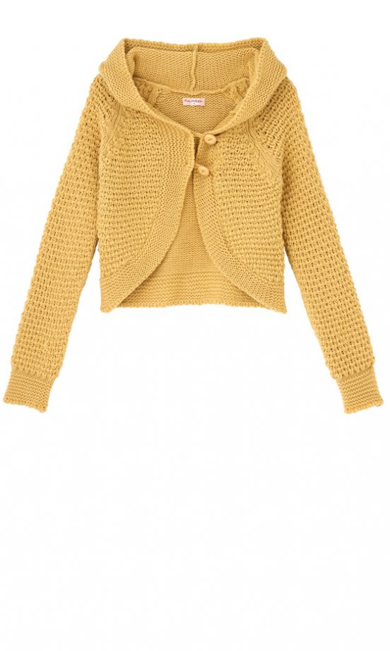 Miss Selfridge Yellow Curve Hem Cardigan, £42