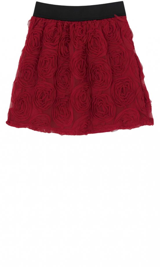 Primark Red Ruched Flower Skirt, £9 - In Store Only