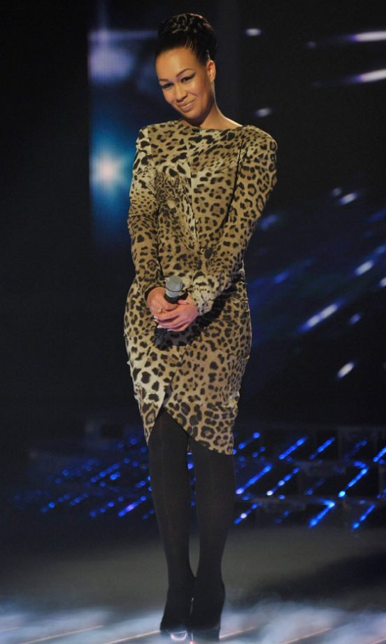 Rebecca Ferguson Is Bang On Trend Wearing A Roberto Cavalli Leopard Print Dress On The X Factor 2010