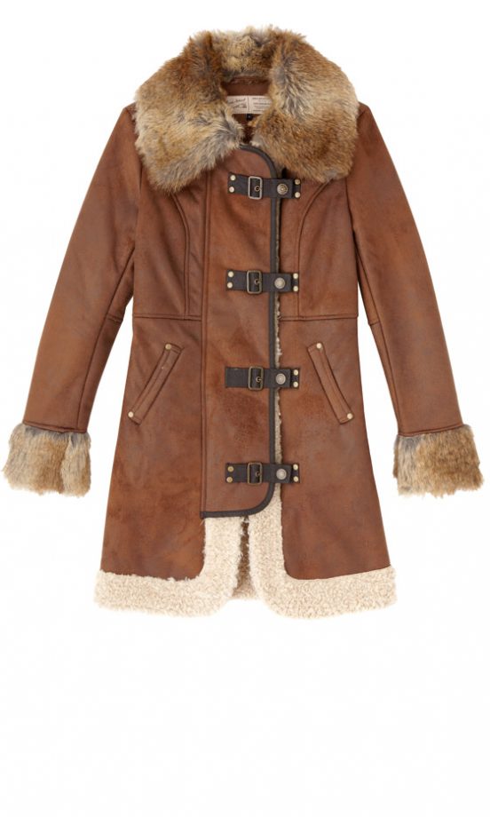 River Island Brown Shearling Coat, £89.99 - In Stores Only