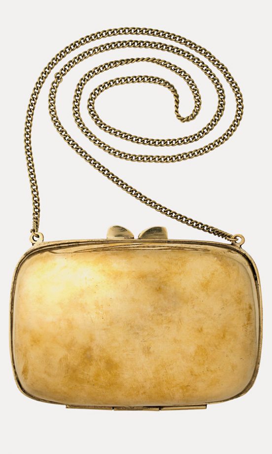 Topshop Premium Gold Metal Box Bag, £45