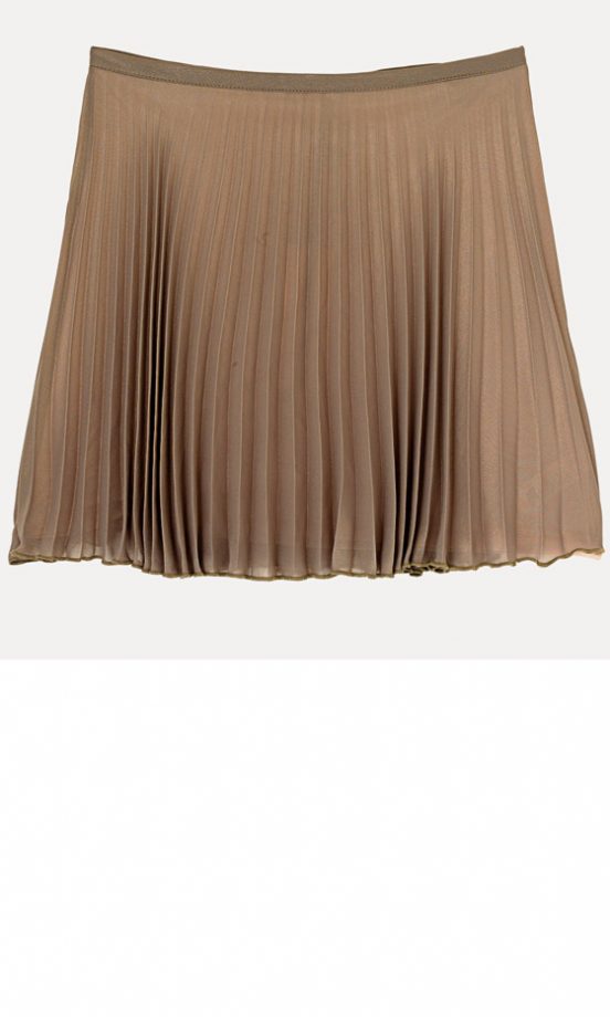 Topshop Premium Gold Lurex Pleated Mini Skirt, £35